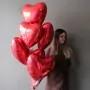 Набор шаров сердце 5 шт, фольгированные 45 см