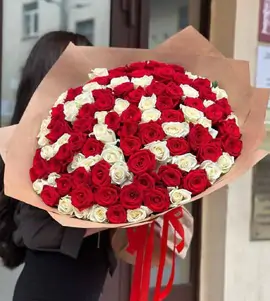 Монобукет из 101 розы микс