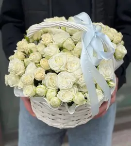 Корзина из кустовых роз №2