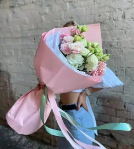 Монобукет из эустомы микс